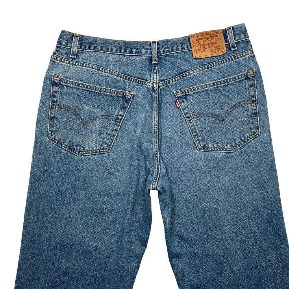 Levi’s Jeans Vintage 2001 Men’s‎ 38x30 Relaxed Fit Straight Leg Blue Heavy Denim